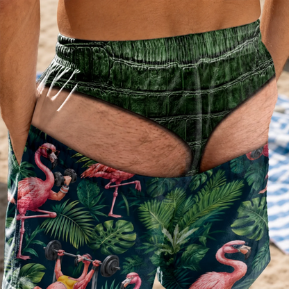 Funny Trunk™ Flamingo Swim Trunks