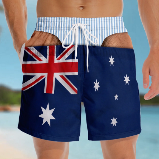Funny Trunk™ Australia Flag Swim Trunks