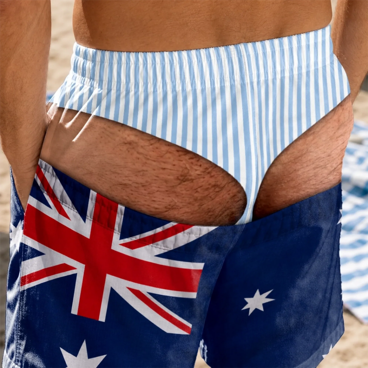Funny Trunk™ Australia Flag Swim Trunks