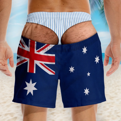 Funny Trunk™ Australia Flag Swim Trunks