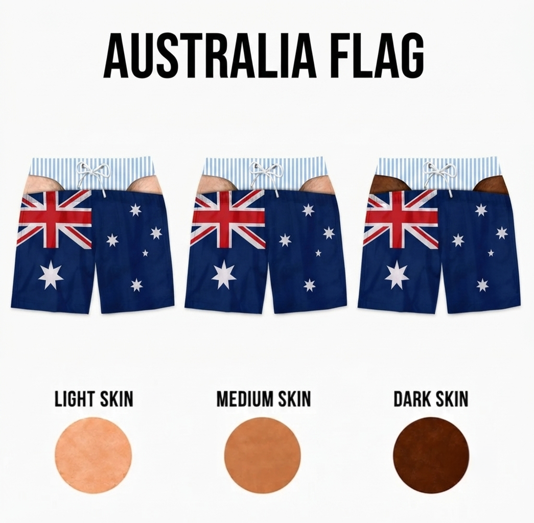 Funny Trunk™ Australia Flag Swim Trunks