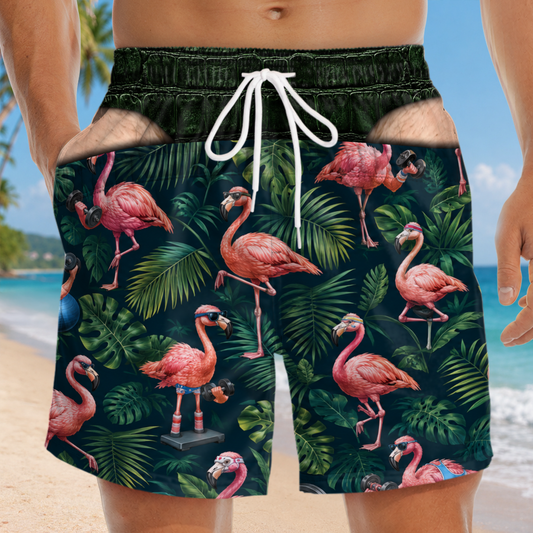 Funny Trunk™ Flamingo Swim Trunks