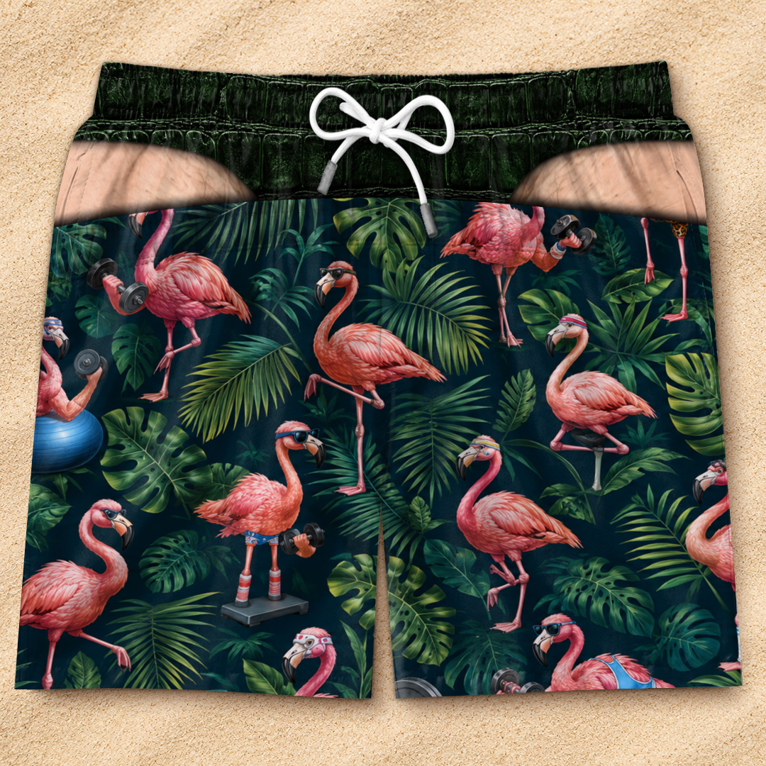 Funny Trunk™ Flamingo Swim Trunks