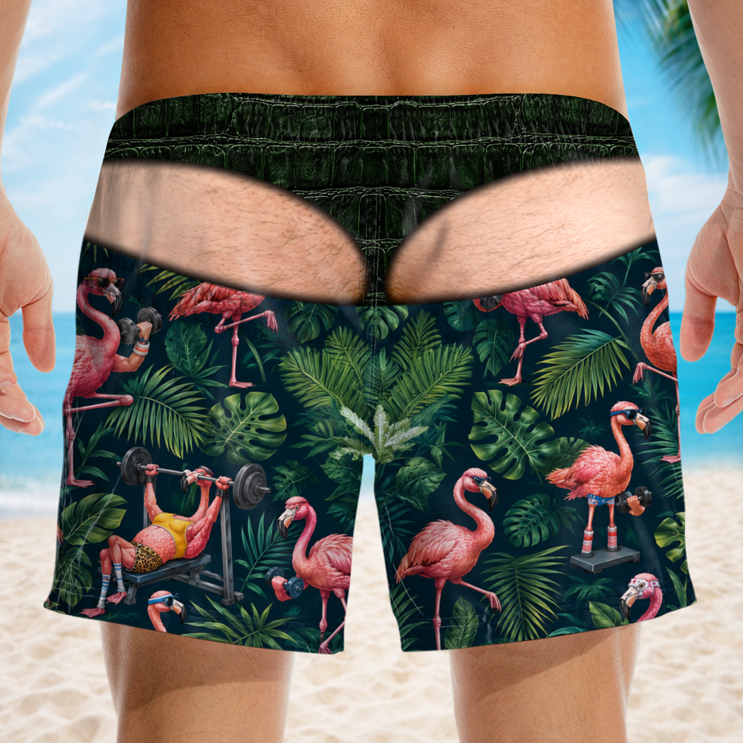 Funny Trunk™ Flamingo Swim Trunks